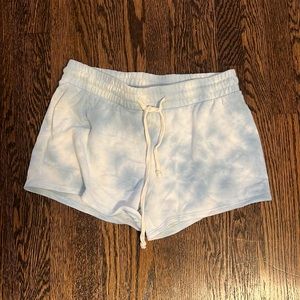 Alternative Blue & White Tie Dy Shorts